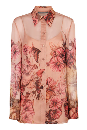 Printed silk shirt-0